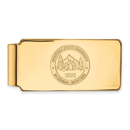 14K Gelbgold Gold Logoart Montana State University Wappen Geldklammer