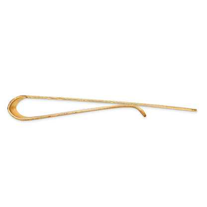 14K Gelbgold Herren Gravierbar Sandblast Kante Geldklammer