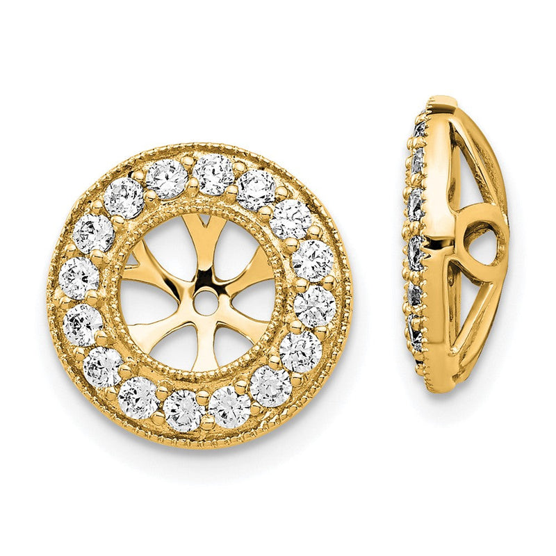 585 Gelbgold Diamant-Kreis-Ohrring-Jackets, 0,75 ct