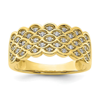 10K-Gelbgold-Diamantring Rd- 4-1mm, 20-1,1mm, 13-1,2mm Mel:S45