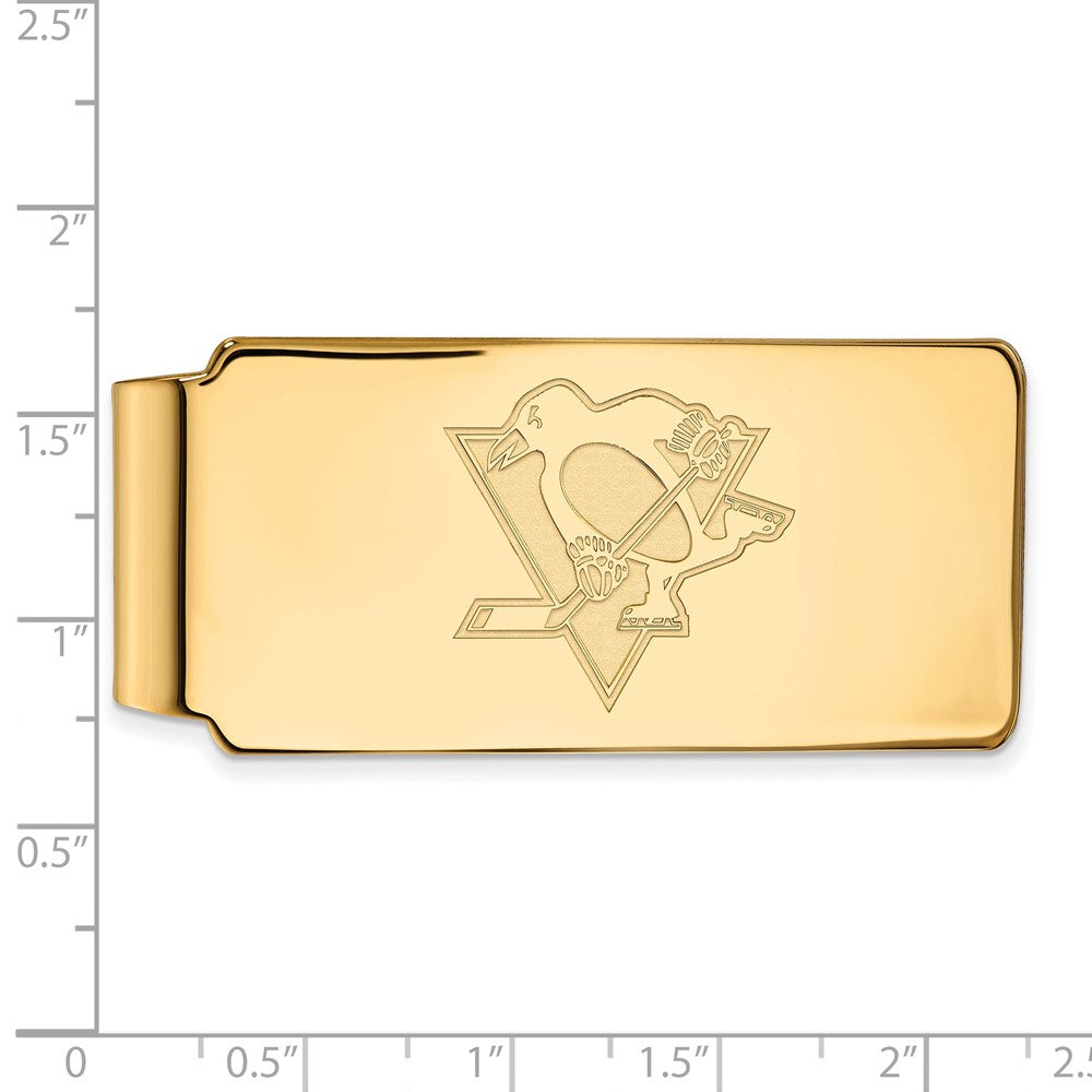 14K Gelbgold Gold Nhl Logoart Pittsburgh Penguins Geldklammer