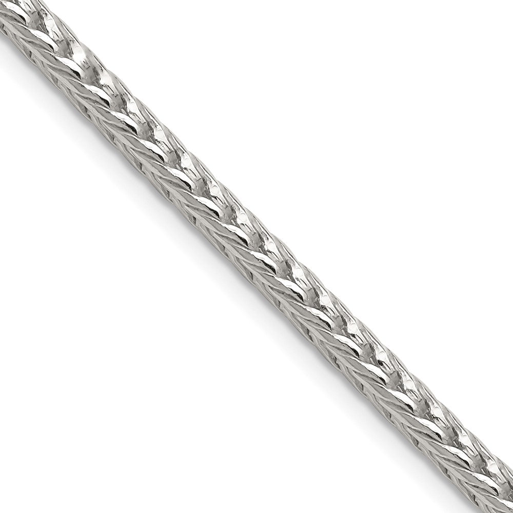 Sterlingsilber 3.4mm Diamantiert Rund Franco 30 Zoll Kette