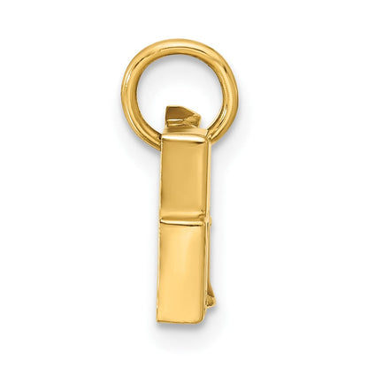 14K Gelbgold Charm mit mehrfarbig emaillierten Nagellackfläschchen