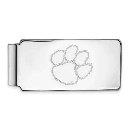 10K Weißgold Logoart Clemson University Tiger Paw Geldklammer