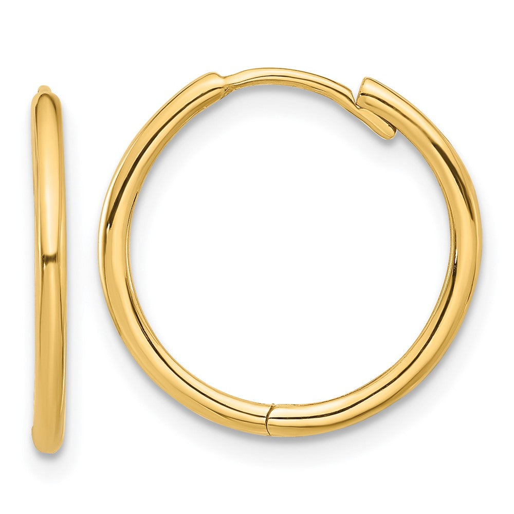 14K Gelbgold Poliert Klappbar Creolen