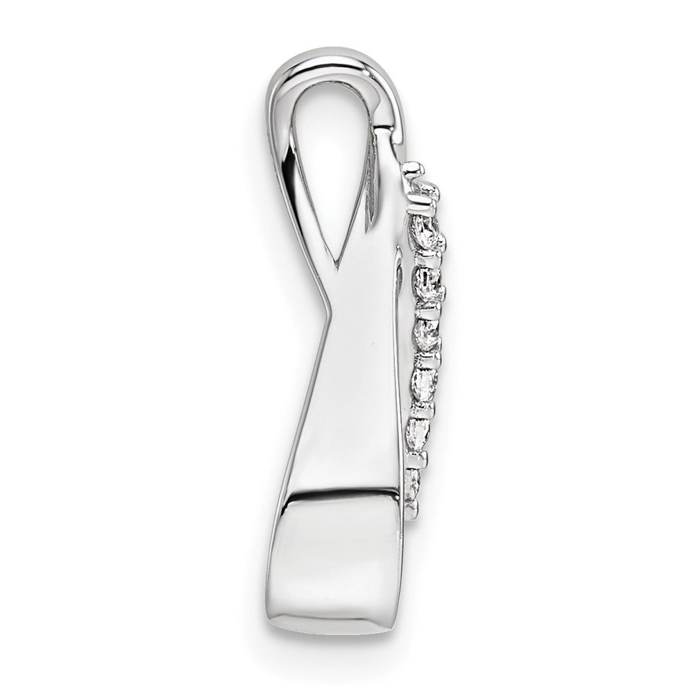 14K Weißgold Komplett 5/8 Karat Diamant Tropfen Kette Anhänger