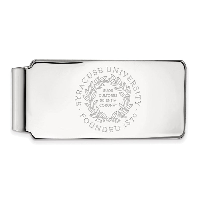 14K Weißgold Logoart Syracuse University Wappen Geldklammer