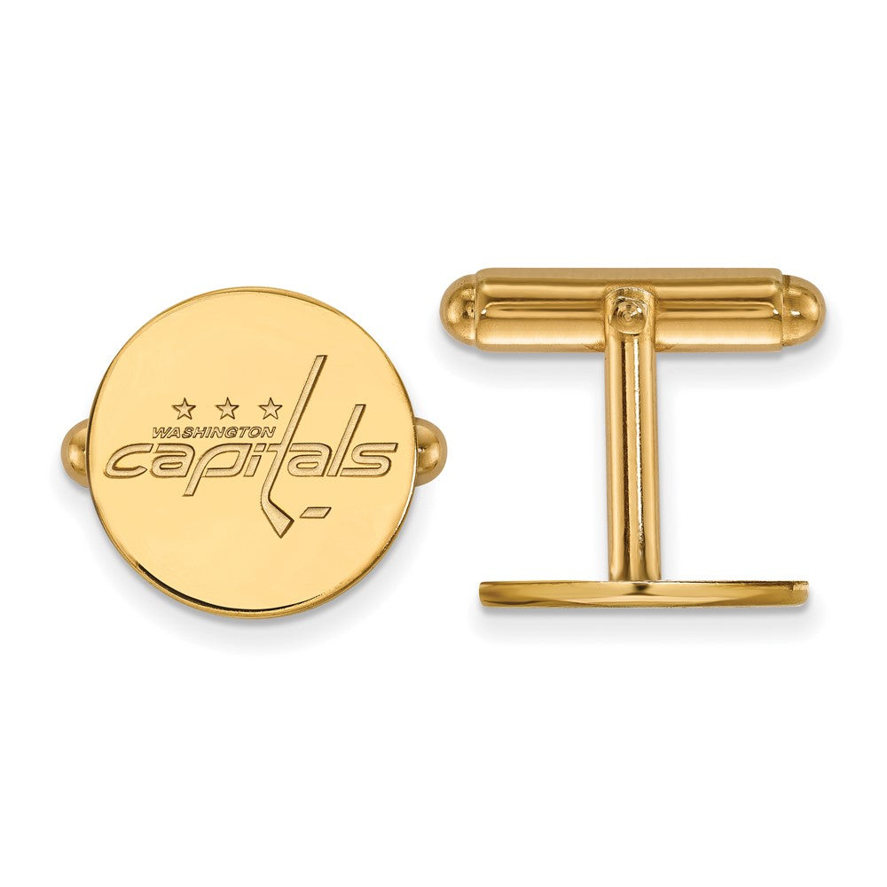 14K Gelbgold Gold Nhl Logoart Washington Capitals Manschette Knöpfe