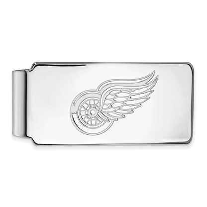 10K Weißgold Nhl Logoart Detroit Rot Flügel Geldklammer