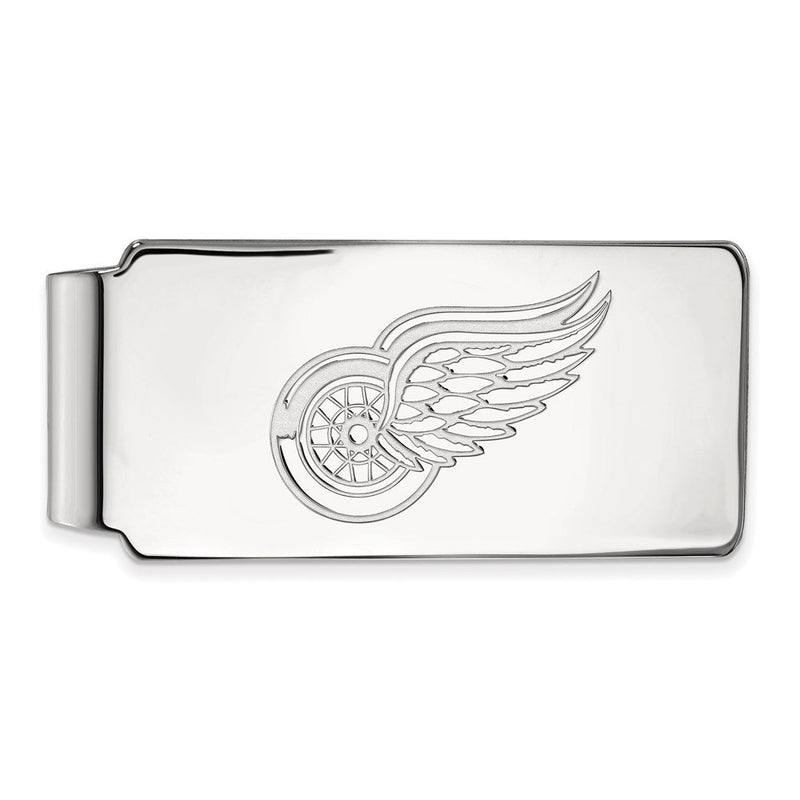 10K Weißgold Nhl Logoart Detroit Rot Flügel Geldklammer