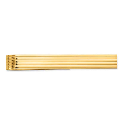 14K Gelbgold Herren Gerillt Krawatten Stab