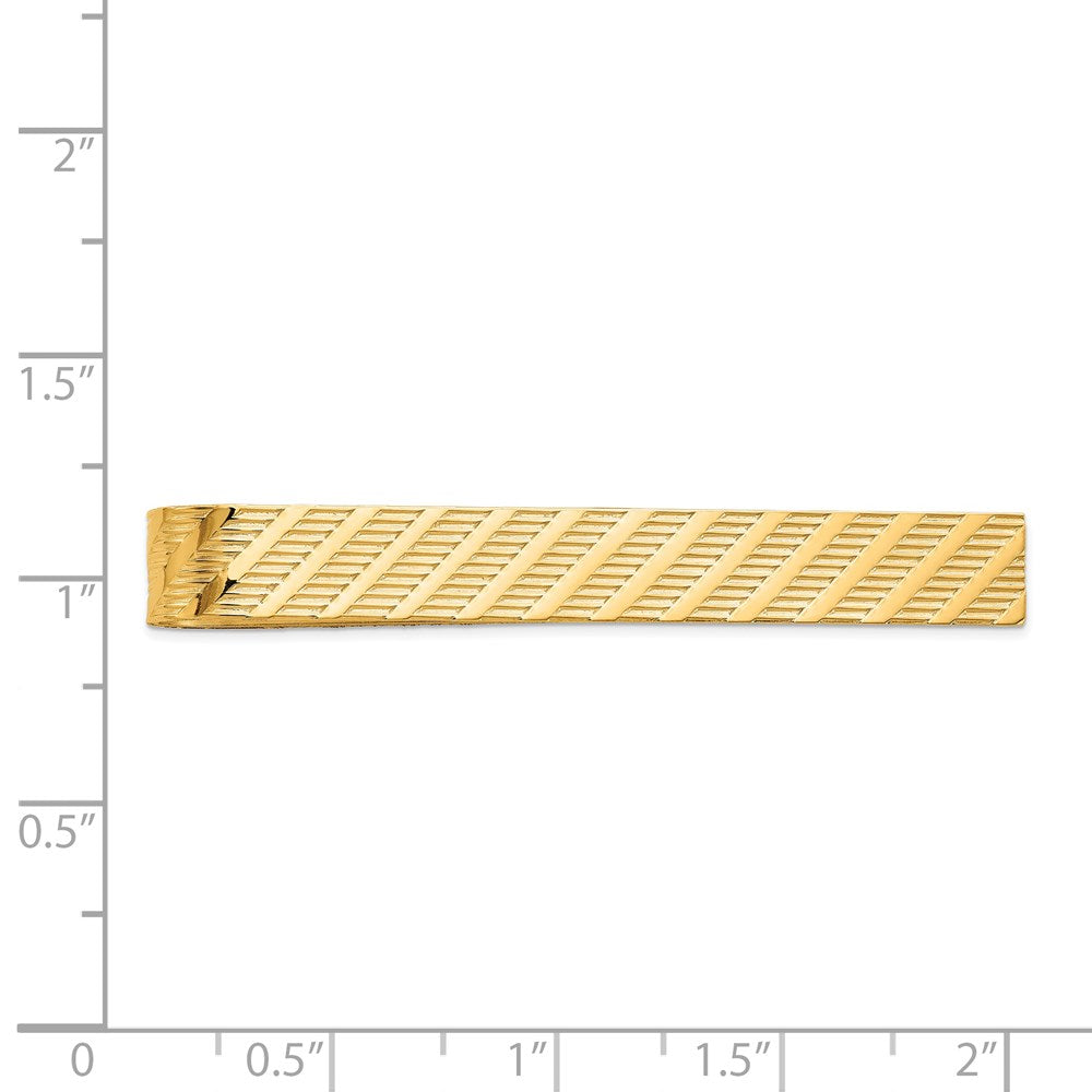 14K Gelbgold Strukturiert Krawatten Stab