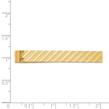 14K Gelbgold Strukturiert Krawatten Stab