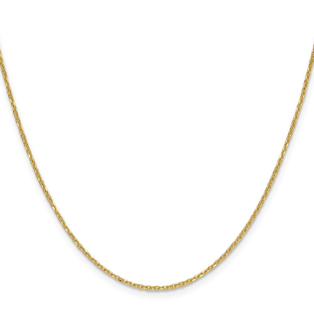 14K Gelbgold 1.4mm Diamantiert Forzantine Ankerkette Halskette