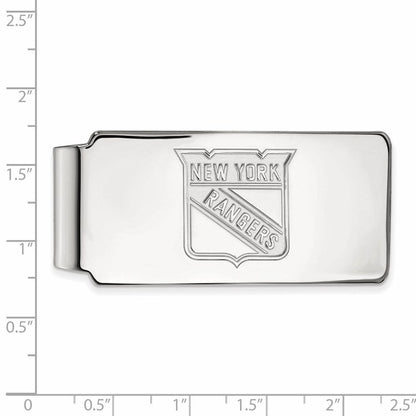 14K Weißgold Nhl Logoart New York Rangers Geldklammer
