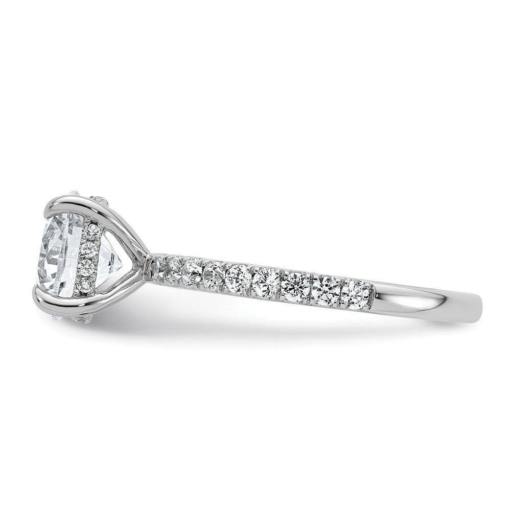 14K Weißgold 2 0,38 carat Certified Lab Grown Diamant VS/SI+ G+ Round Complete Solitaire with Flair Verlobungsring