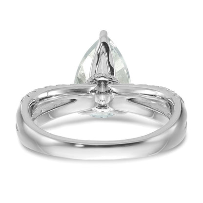 True Origin 14K Weißgold Verlobungsring mit Birnenschliff, 2,625 ct., im Labor gezüchteter Diamant VS+ F+, komplett