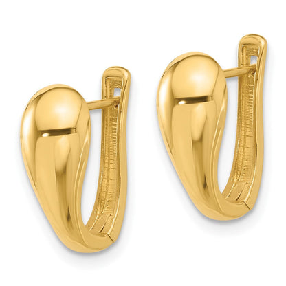 14K Gelbgold Poliert Klappbar Ohrringe