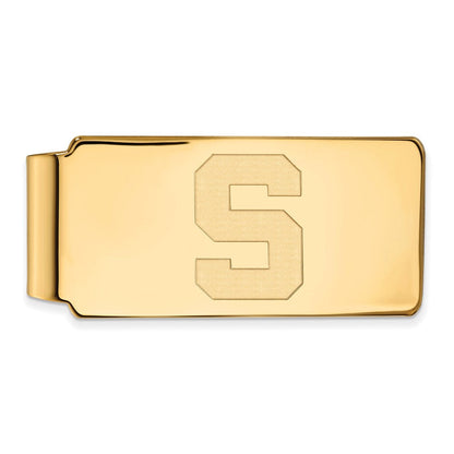 10K Gelbgold Gold Logoart Michigan State University Buchstabe S Geldklammer