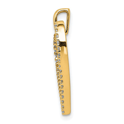 14K Gelbgold Herz-Anhänger mit 0,167 ct. Diamant