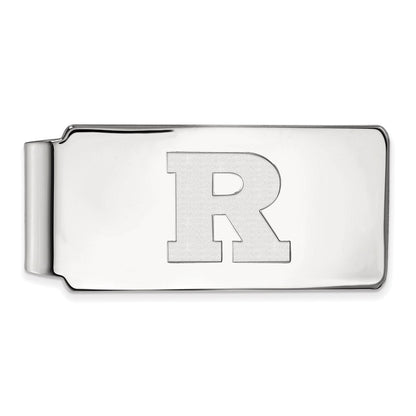 10K Weißgold Logoart Rutgers University Buchstabe R Geldklammer