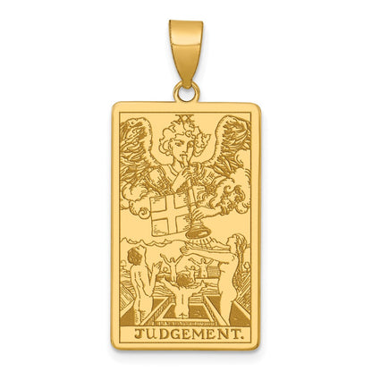 14K Gelbgold Judgement Tarot Card Anhänger