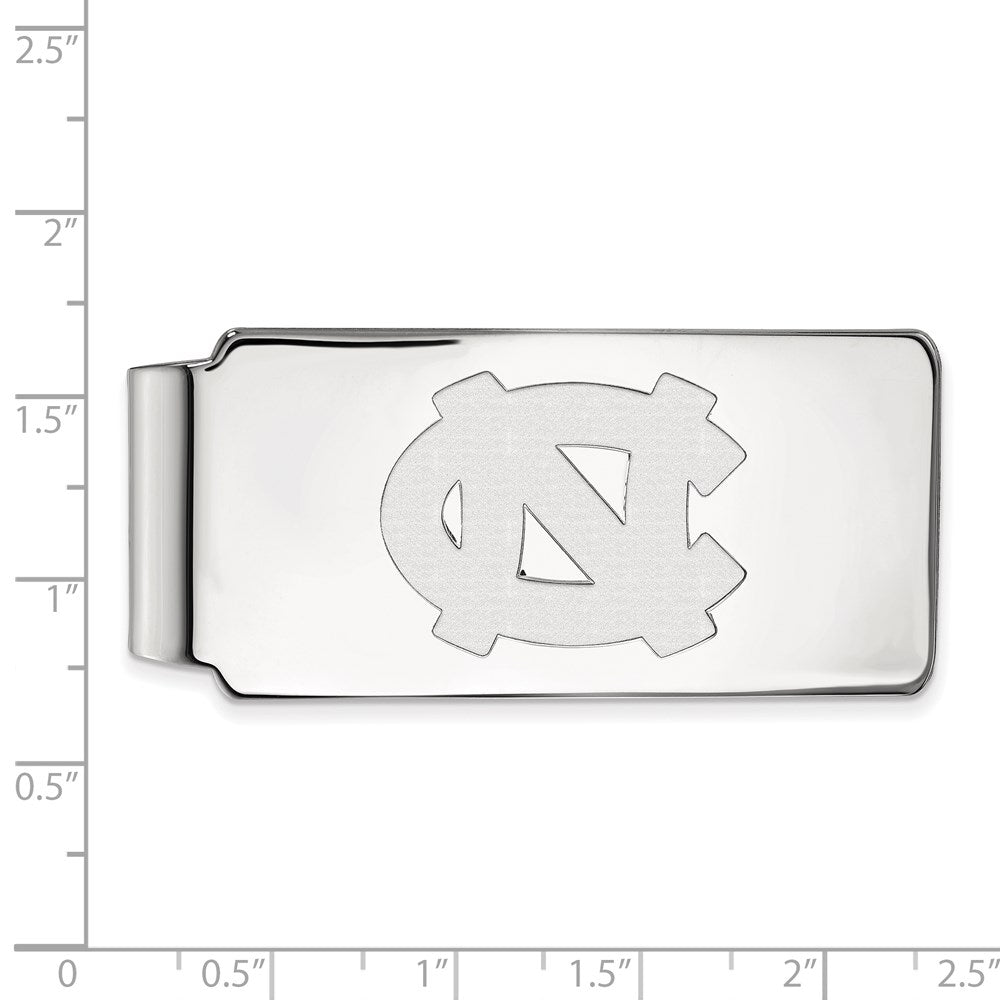 10K Weißgold Logoart University Of North Carolina N-c Geldklammer