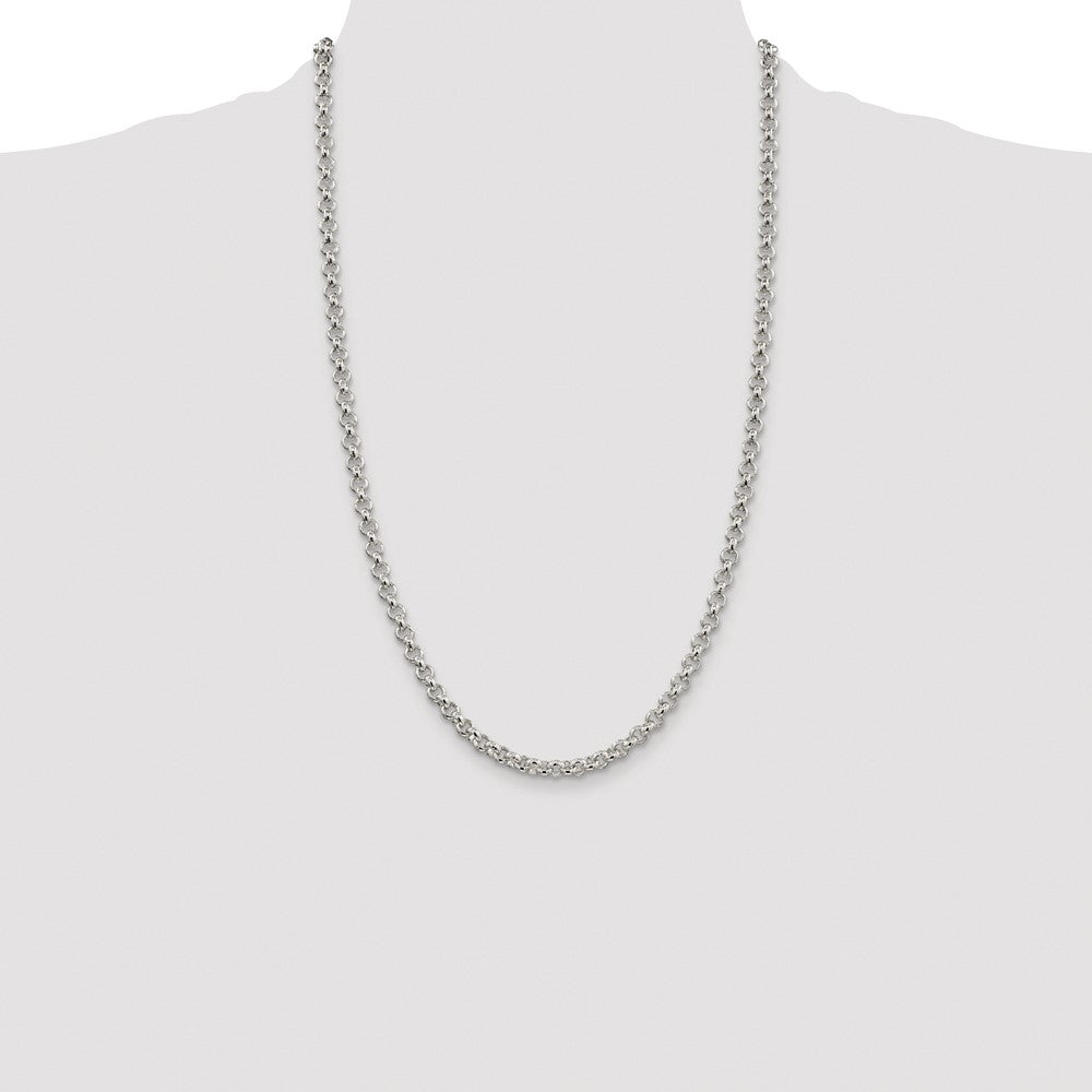 Sterlingsilber Rhodiniert 5mm Erbs Halskette