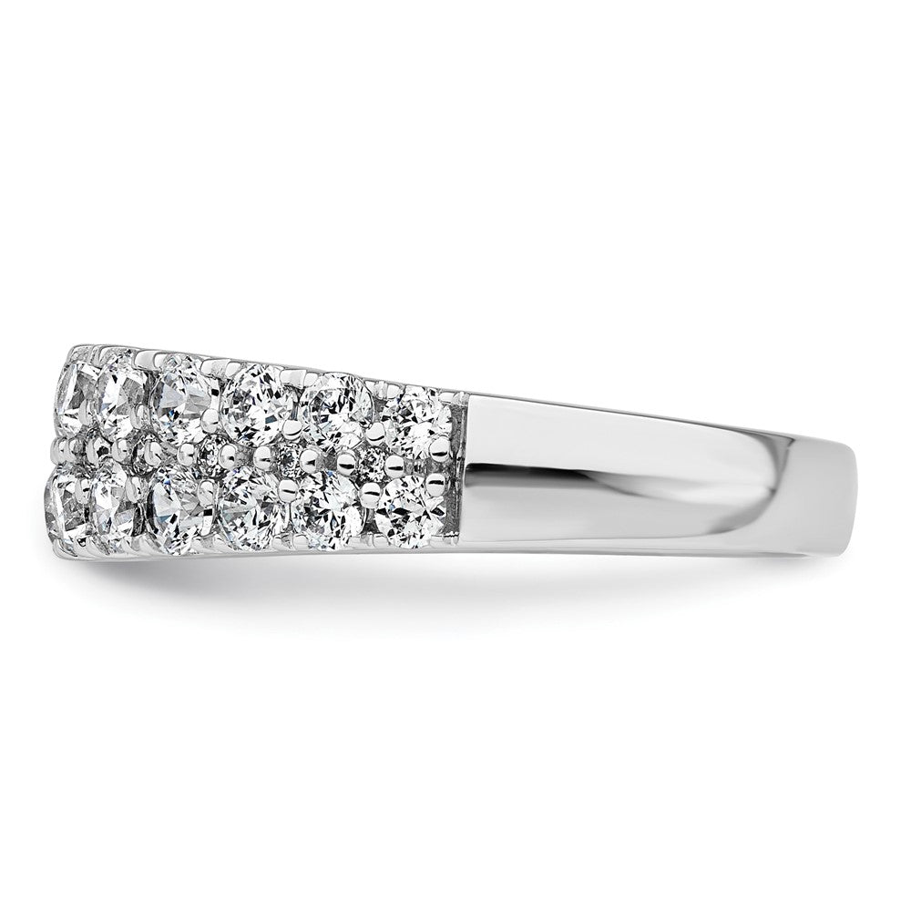 True Origin 14K Weißgold Ehering mit 1,25 ct. im Labor gezüchteten Diamanten VS+ F+, zweireihig, komplett