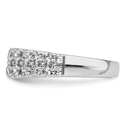 True Origin 14K Weißgold Ehering mit 1,25 ct. im Labor gezüchteten Diamanten VS+ F+, zweireihig, komplett