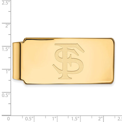 14K Gelbgold Gold Logoart Florida State University F-s Geldklammer