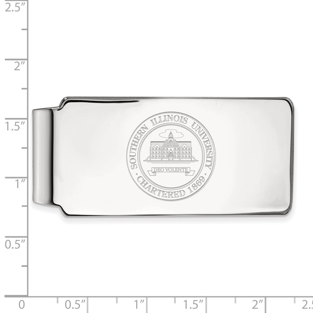 14K Weißgold Logoart Southern Illinois University Wappen Geldklammer