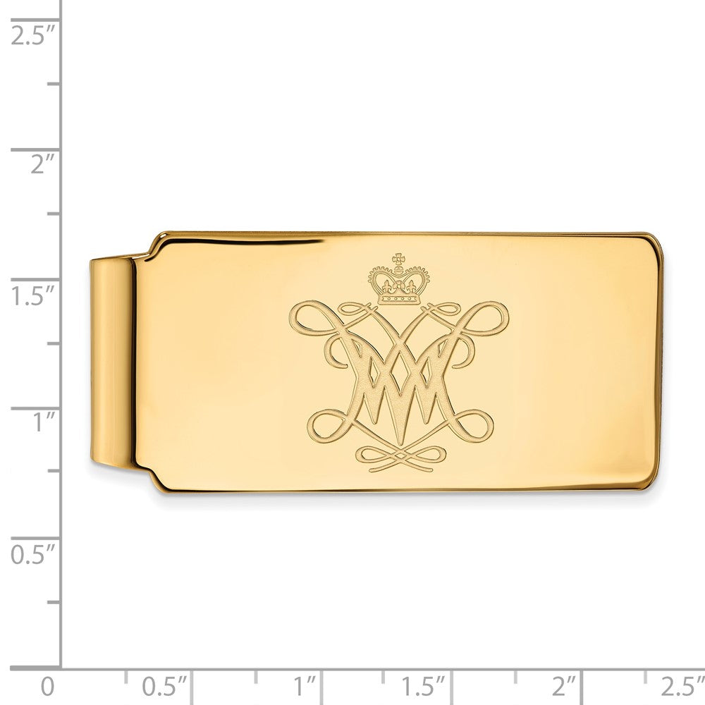 10K Gelbgold Gold Logoart College Of William und Mary Geldklammer