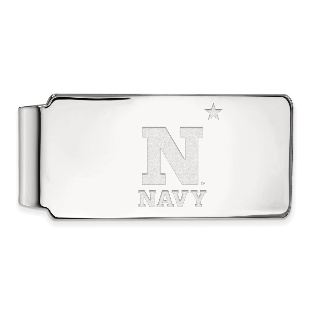 10K Weißgold Logoart Us Naval Akademie Geldklammer