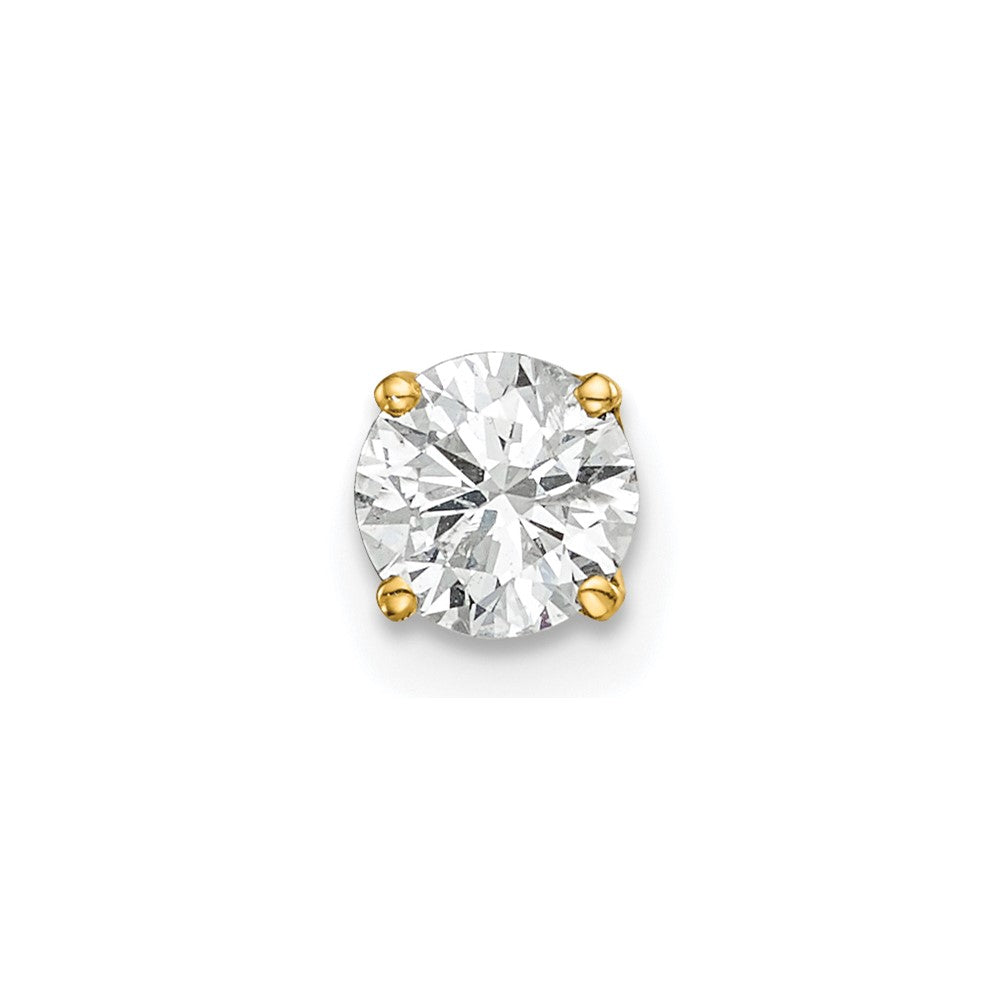 14K Gelbgold 1/2 Karat Einfach Ohrstecker Aa Diamant Ohrring