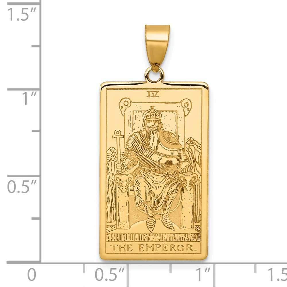 14K Gelbgold The Emperor Tarot Card Anhänger