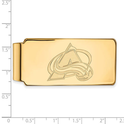14K Gelbgold Gold Nhl Logoart Colorado Avalanche Geldklammer