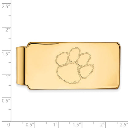 10K Gelbgold Gold Logoart Clemson University Tiger Paw Geldklammer