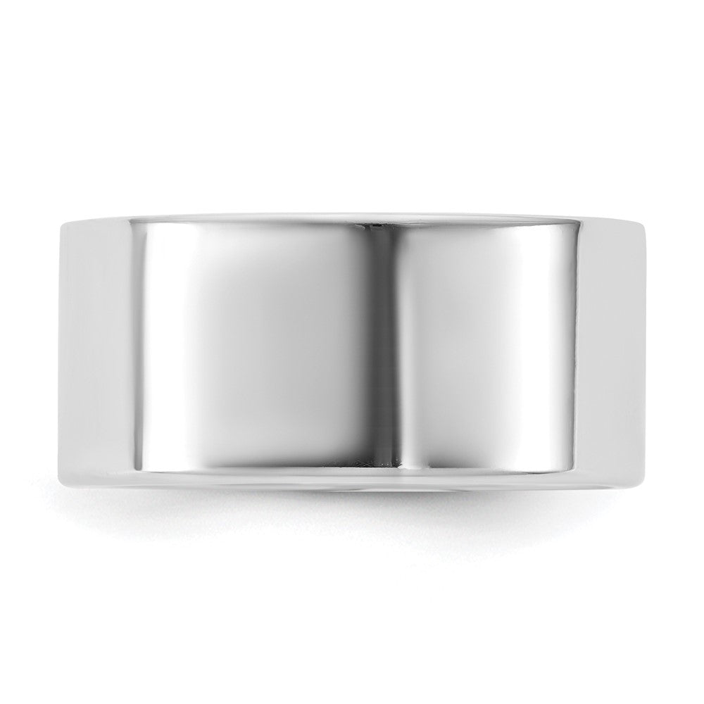 14K Weißgold 9 mm Flacher Ehering, leicht