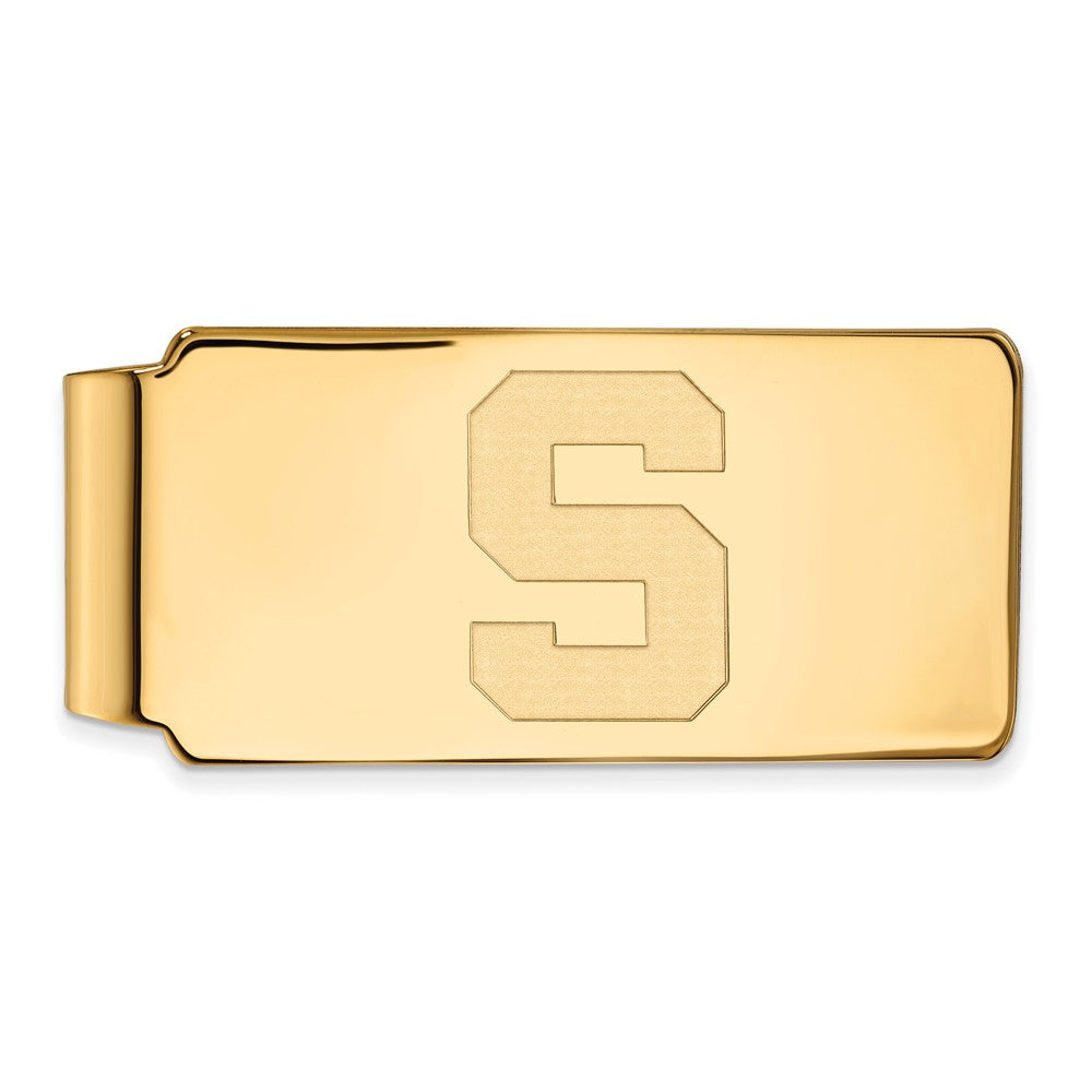 14K Gelbgold Gold Logoart Michigan State University Buchstabe S Geldklammer