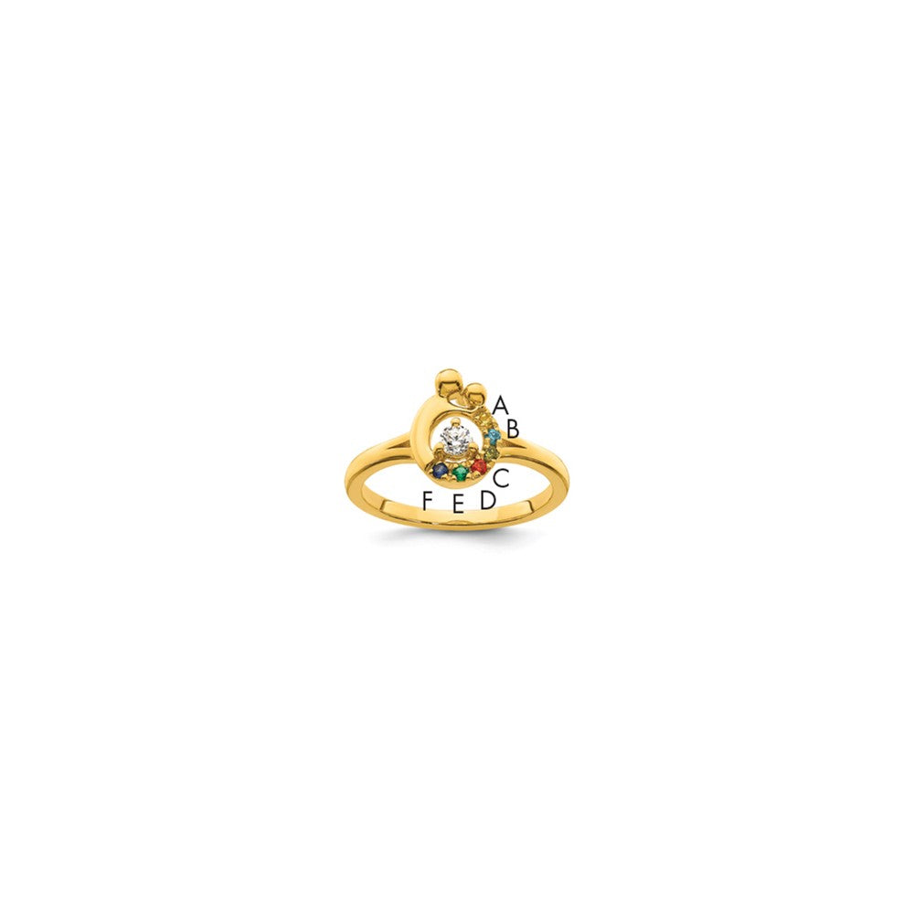 14K Weißgold Diamant-Ring