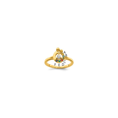 14K Weißgold Diamant-Ring