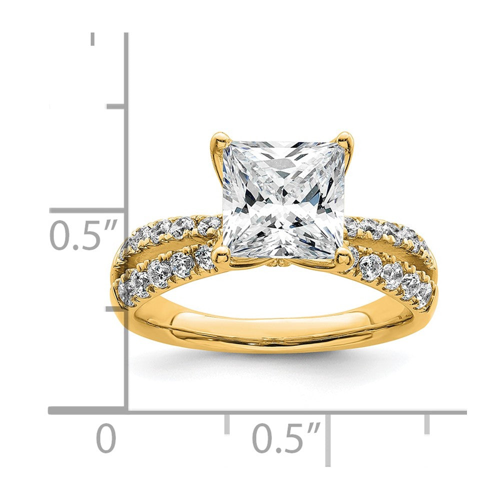 True Origin 14K Gelbgold 2,625 ct. Labor Gezüchteter Diamant VS+ F+ Kompletter Princess-Verlobungsring