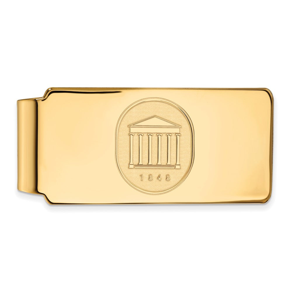 14K Gelbgold Gold Logoart University Of Mississippi 1848 Wappen Geldklammer