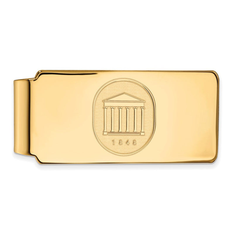 14K Gelbgold Gold Logoart University Of Mississippi 1848 Wappen Geldklammer