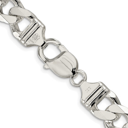 Sterlingsilber Rhodiniert 11.0mm Pavé‚ Panzer 26 Zoll Kette