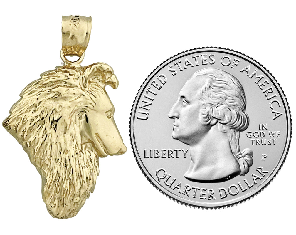 Hundekopf-Anhänger Collie aus 14K Gold