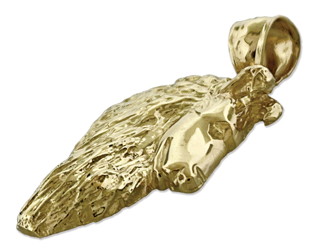 Hundekopf-Anhänger Collie aus 14K Gold
