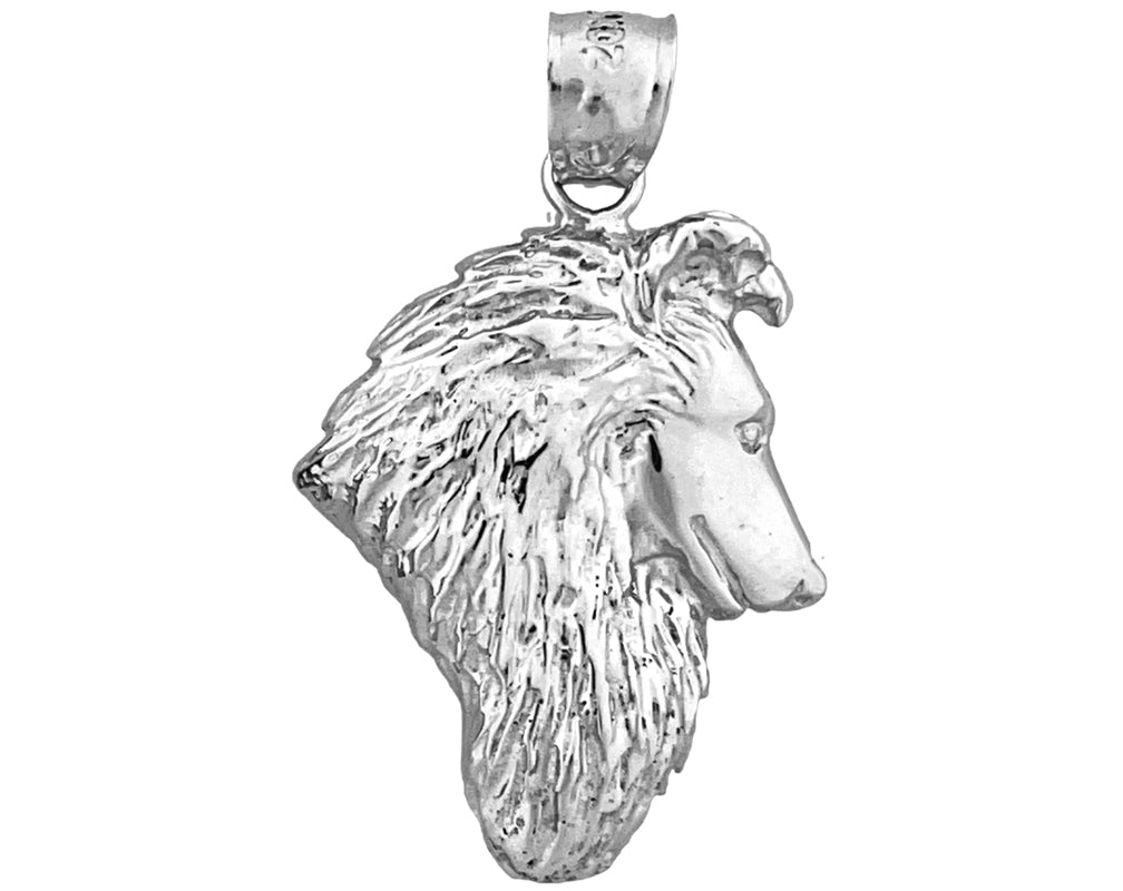 Hundekopf-Anhänger Collie aus 14K Gold