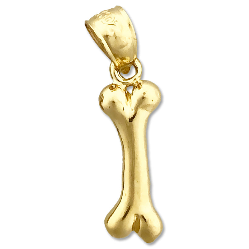 14K Gold 3D-Hundeknochen-Charm